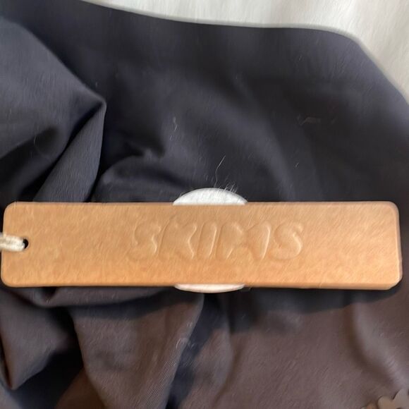 Skims Naked Plunge Bralette Onyx Black Stretch Knit L - Picture 7 of 9